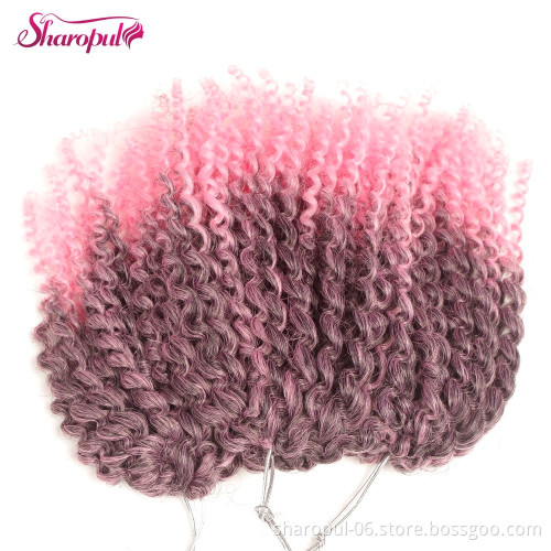 Bohemian Jerry Curl Hair 8Inch Mali Bob Crochet Braids Extensions Afro Kinky Braiding Hair
